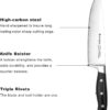 Emojoy Knife Set, 18-Piece Kitchen Knife Set with Block Wooden, Manual Sharpening for Chef Knife Set, German Stainless Steel