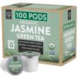 FGO Organic Jasmine Tea K-Cup Pods, 100 Pods by FGO - Keurig Compatible - Naturally Occurring Caffeine, Premium Jasmine Green Tea is USDA Organic, Non-GMO, & Recyclable