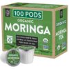 FGO Organic Moringa Tea K-Cup Pods 100 Pods - Keurig Compatible - Naturally Caffeine-Free Herbal Tea, Premium Moringa Tea is USDA Organic, Non-GMO, & Recyclable