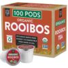 FGO Organic Rooibos Tea K-Cup Pods 100 Pods - Keurig Compatible - Naturally Caffeine-Free Herbal Tea, Premium Rooibos is USDA Organic, Non-GMO, & Recyclable