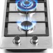 Forimo 12inch Gas Cooktops, 2 Burner Drop-in Propane Natural Gas Cooker