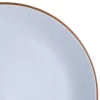 Gibson Elite Contempo Classic Double Bowl Dinnerware Set, Service for 4 (16pcs), Light Blue