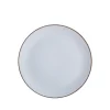 Gibson Elite Contempo Classic Double Bowl Dinnerware Set, Service for 4 (16pcs), Light Blue