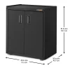 Gladiator GAGB28FDESG Ready-to-Assemble Steel Freestanding Garage Cabinet in Black/Granite (28 in. W x 31 in. H x 18 in. D)
