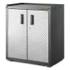 Gladiator GAGB28FDYG Ready-to-Assemble Steel Freestanding Garage Cabinet in Silver Tread (28 in. W x 31 in. H x 18 in. D)