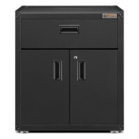 Gladiator GAGB28KDKSG Steel Freestanding Garage Cabinet in Black (28-in W x 31-in H x 18-in D)