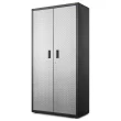 Gladiator GALG36KDYG Ready-to-Assemble Steel Freestanding Garage Cabinet in Silver Tread (36 in. W x 72 in. H x 18 in. D)