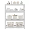 Gladiator GARS604TKW White 4-Tier Heavy Duty Steel Garage Storage Shelving Unit (60 in. W x 72 in. H x 18 in. D) Gladiator GARS604TKW White 4-Tier Heavy Duty Steel Garage Storage Shelving Unit (60 in. W x 72 in. H x 18 in. D)