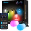 Govee Smart Outdoor String Lights, 48ft RGBIC Patio Lights with 15 Dimmable Warm White LED Bulbs, IP65 Waterproof WiFi APP Control Outdoor String Lights Work with Alexa for Balcony, Backyard, Party