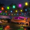 Govee Smart Outdoor String Lights, 96ft RGBIC Patio Lights with 30 Dimmable Warm White LED Bulbs, IP65 Waterproof WiFi APP Control Outdoor String Lights Work with Alexa for Balcony, Backyard, Party