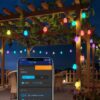 Govee Smart Outdoor String Lights, 96ft RGBIC Patio Lights with 30 Dimmable Warm White LED Bulbs, IP65 Waterproof WiFi APP Control Outdoor String Lights Work with Alexa for Balcony, Backyard, Party