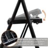 HBTower KQ0004-BK 4 Step Ladder, Folding Step Stool with Tool Platform, Wide Anti-Slip Pedal, Sturdy Steel Ladder, Convenient Handgrip, Lightweight 330lbs Portable Steel Step Stool, Black