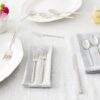 HENCKELS Madison square 1-Piece Polished Transitional Flatware Set, 65-pc, Clear