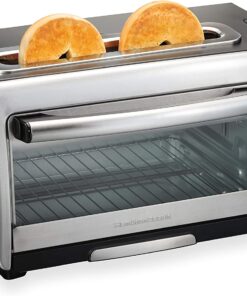 Hamilton Beach 2-in-1 Countertop Oven and Long Slot Toaster, Stainless Steel, 60 Minute Timer and Automatic Shut Off (31156)