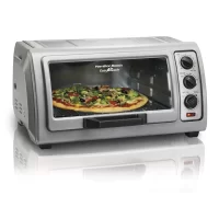  Hamilton Beach Quantum Toaster Oven Air Fryer Combo With Large  Capacity, Fits 6 Slices Or 12” Pizza, 5 Functions for Convection, Bake,  Broil, Stainless Steel (31350) : Home & Kitchen