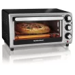 Hamilton Beach 31142 1100 W 4-Slice Stainless Steel and Black Toaster Oven