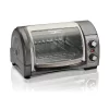 Hamilton Beach 31334D Easy Reach 1200 W 4-Slice Grey Toaster Oven with Roll-Top Door