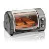 Hamilton Beach 31334D Easy Reach 1200 W 4-Slice Grey Toaster Oven with Roll-Top Door Hamilton Beach 31334D Easy Reach 1200 W 4-Slice Grey Toaster Oven with Roll-Top Door