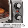 Hamilton Beach 31334D Easy Reach 1200 W 4-Slice Grey Toaster Oven with Roll-Top Door Hamilton Beach 31334D Easy Reach 1200 W 4-Slice Grey Toaster Oven with Roll-Top Door