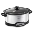Hamilton Beach 33473 7 Qt. Programmable Stainless Steel Slow Cooker with Built-In Timer and Temperature Settings