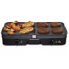 Hamilton Beach 38546 3 in 1 180 sq. in. Black Indoor Grill with Removable Grids