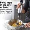 Hamilton Beach 59765 Immersion Hand Blender with Blending Wand, Whisk and 3-Cup Food Chopping Bowl, 3-Piece, Silver and Stainless Steel