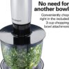 Hamilton Beach 59765 Immersion Hand Blender with Blending Wand, Whisk and 3-Cup Food Chopping Bowl, 3-Piece, Silver and Stainless Steel