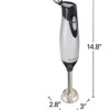 Hamilton Beach 59765 Immersion Hand Blender with Blending Wand, Whisk and 3-Cup Food Chopping Bowl, 3-Piece, Silver and Stainless Steel