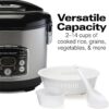 Hamilton Beach Digital Programmable Rice Cooker & Food Steamer, 14 Cups Cooked (7 Uncooked) With Steam & Rinse Basket, Stainless Steel (37548)