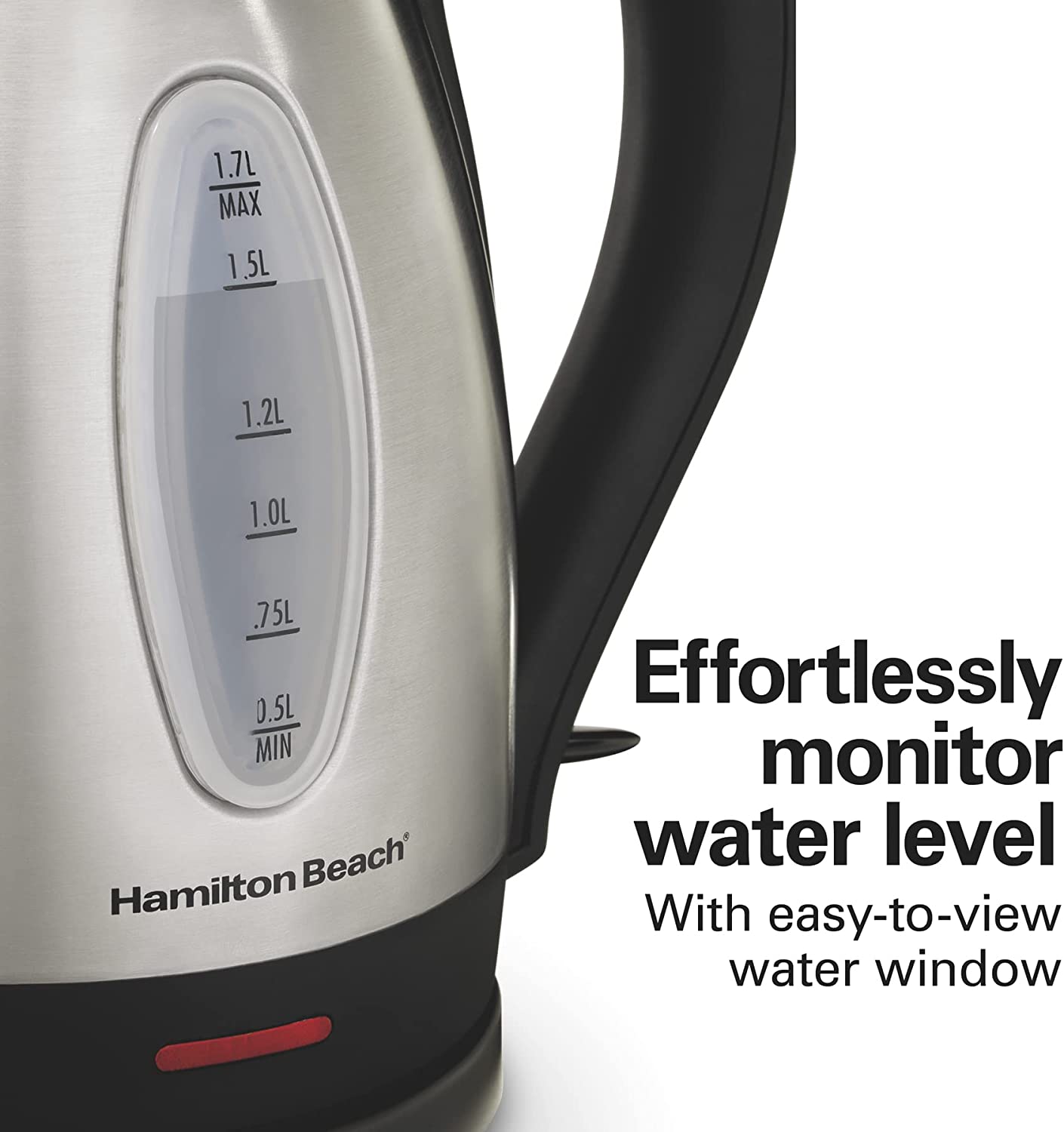 Electric Kettle, Heater 1.7 Liter - Fast Boiling Cordless Water