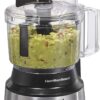 Hamilton Beach Food Processor & Vegetable Chopper for Slicing, Shredding, Mincing, and Puree, 10 Cups - Bowl Scraper, Stainless Steel