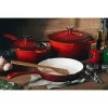 Hamilton Beach HAR101RD 5.5 Quart Enameled Cast Iron Covered Round Dutch Oven Pot, Red