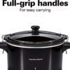 Hamilton Beach Slow Cooker, Extra Large 10 Quart, Stay or Go Portable With Lid Lock, Dishwasher Safe Crock, Black (33195)