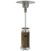 Hanover 48000-BTU Bronze/Stainless Steel Floorstanding Liquid Propane Patio Heater (HAN002BRSS)
