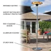 Hanover HAN1023HA-SLV 5118-BTU 120-Volt Silver Stainless Steel Electric Patio Heater Hanover HAN1023HA-SLV 5118-BTU 120-Volt Silver Stainless Steel Electric Patio Heater