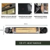 Hanover HAN1052IC-BLK 5118-BTU 120-Volt Black Stainless Steel Electric Patio Heater Hanover HAN1052IC-BLK 5118-BTU 120-Volt Black Stainless Steel Electric Patio Heater