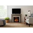 Home Decorators Collection 1834FM-23-328 Grafton 40 in. Freestanding Travertine Surround Electric Fireplace in Shiplap