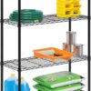 Honey-Can-Do SHF-01908 Adjustable Storage Shelving Unit, 250-Pounds Per Shelf, Black, 4-Tier, 36Lx14Wx54H Honey-Can-Do SHF-01908 Adjustable Storage Shelving Unit, 250-Pounds Per Shelf, Black, 4-Tier, 36Lx14Wx54H