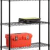 Honey-Can-Do SHF-01912 Shelving Unit 350-Pound Capacity, black, 5-Tier Honey-Can-Do SHF-01912 Shelving Unit 350-Pound Capacity, black, 5-Tier