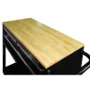 Husky HOUC3603B1QWK 36 in. W x 17 in. D Standard Duty 3-Drawer Rolling Tool Cart with Hardwood Top in Gloss Black Husky HOUC3603B1QWK 36 in. W x 17 in. D Standard Duty 3-Drawer Rolling Tool Cart with Hardwood Top in Gloss Black