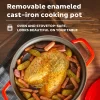 INSTANT 140-0038-01 6 qt. Red Enameled Cast Iron Precision Electric Dutch Oven Multi-Cooker with Lid