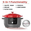 INSTANT 140-0038-01 6 qt. Red Enameled Cast Iron Precision Electric Dutch Oven Multi-Cooker with Lid