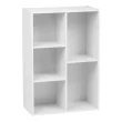 IRIS 596323 White Wood 5-Shelf Bookcase (23.64-in W x 34.67-in H x 11.43-in D)