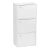 IRIS 596325 Book-Case White Wood 3-Shelf Bookcase (16.35-in W x 34.67-in H x 11.43-in D)