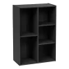 IRIS 596488 Black Wood 5-Shelf Bookcase (23.64-in W x 34.67-in H x 11.43-in D)