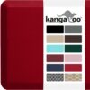 KANGAROO Thick Superior Comfort, Relieves Pressure, All Day Ergonomic Stain Resistant Floor Rug Anti Fatigue Cushion Mat, Durable Standing Desk, Foam Pad Mats Kitchen, Office, 20x32, Red.