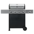 KENMORE PG-40406S0L Kenmore 4 Burner Open Cart Propane Gas BBQ Grill with Side Burner, Stainless Steel and Black