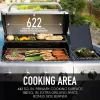 KENMORE PG-40406S0L Kenmore 4 Burner Open Cart Propane Gas BBQ Grill with Side Burner, Stainless Steel and Black KENMORE PG-40406S0L Kenmore 4 Burner Open Cart Propane Gas BBQ Grill with Side Burner, Stainless Steel and Black