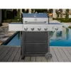 KENMORE PG-40406S0L Kenmore 4 Burner Open Cart Propane Gas BBQ Grill with Side Burner, Stainless Steel and Black KENMORE PG-40406S0L Kenmore 4 Burner Open Cart Propane Gas BBQ Grill with Side Burner, Stainless Steel and Black