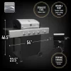 KENMORE PG-40406S0L Kenmore 4 Burner Open Cart Propane Gas BBQ Grill with Side Burner, Stainless Steel and Black KENMORE PG-40406S0L Kenmore 4 Burner Open Cart Propane Gas BBQ Grill with Side Burner, Stainless Steel and Black
